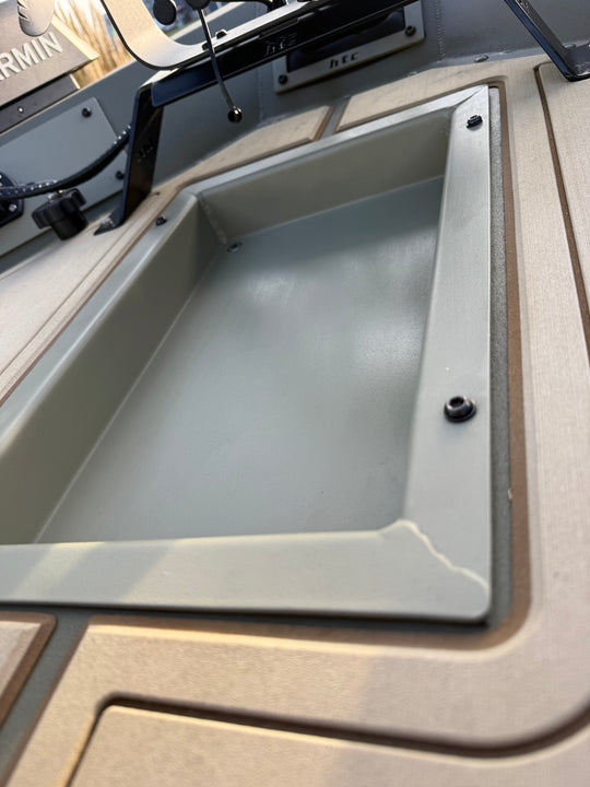 HTC Mulde für Trollingmotor-Fußpedale – nachträglicher Einbau ins Castingdeck