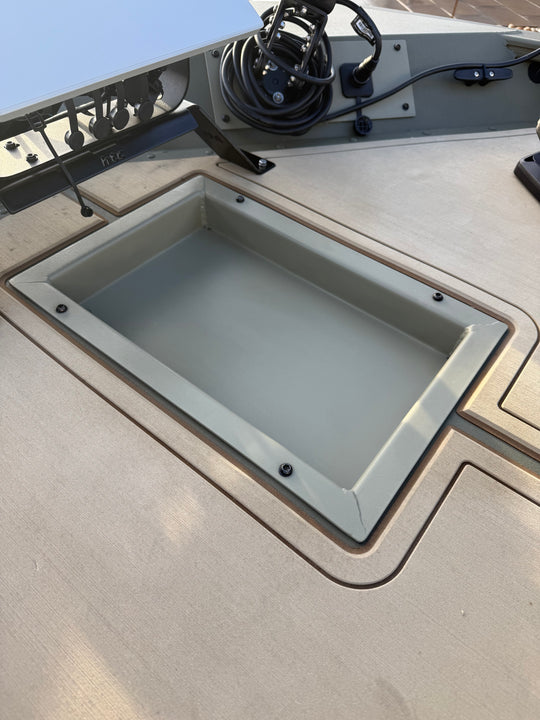 HTC Mulde für Trollingmotor-Fußpedale – nachträglicher Einbau ins Castingdeck