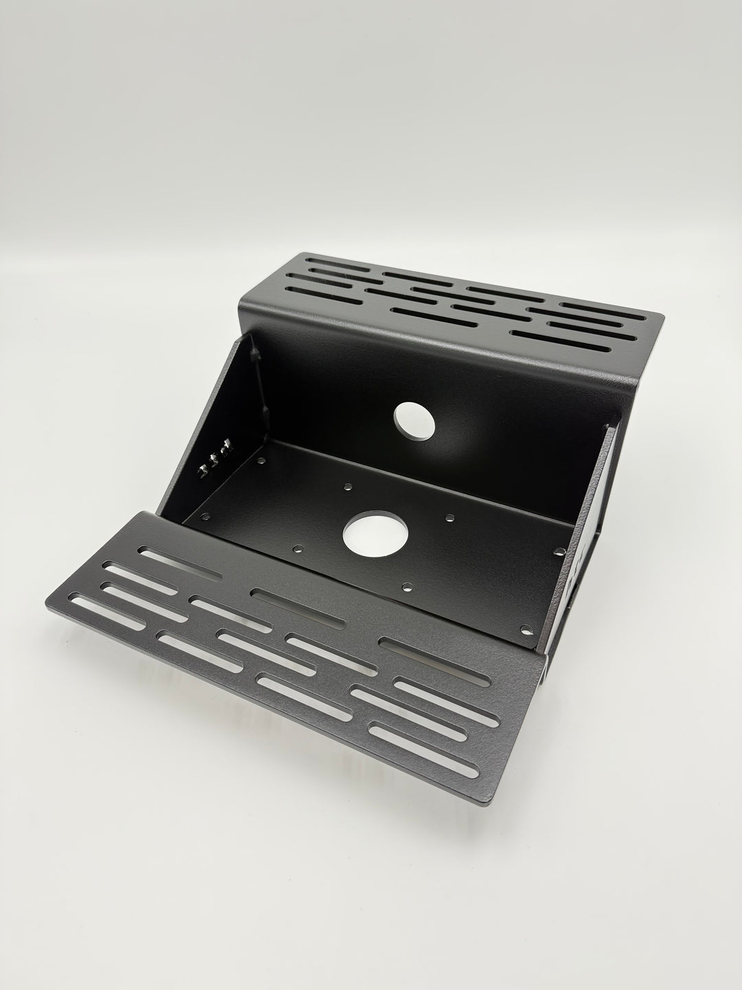 HTC Echolothalterung Heavy aus Aluminium zur sicheren Echolot-Montage am Boot, RAL 9005 schwarz struktur