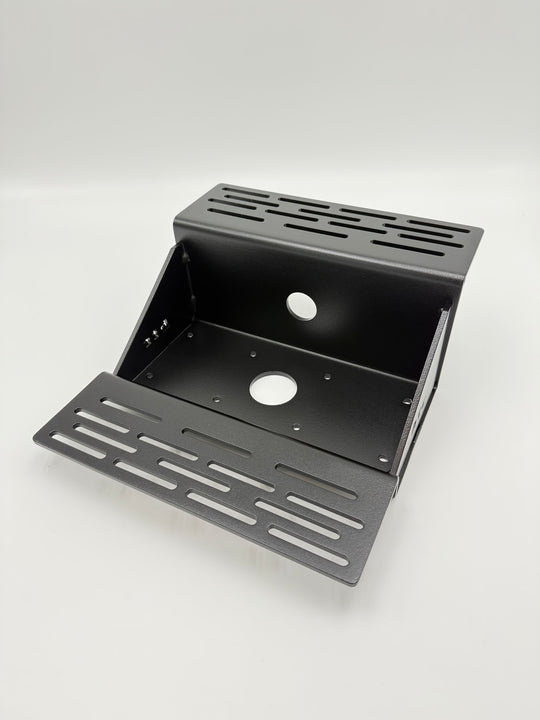 HTC Echolothalterung Heavy aus Aluminium zur sicheren Echolot-Montage am Boot, RAL 9005 schwarz struktur