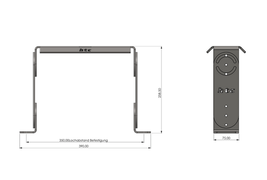 HTC Echolothalterung schwenkbar kompatibel mit Garmin Echoloten – sichere Bootsmontage