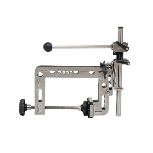 HTC Klemmhalter Light zur Montage der Geberstange Light an Spiegel oder Reling aus V4A Edelstahl 1.4404